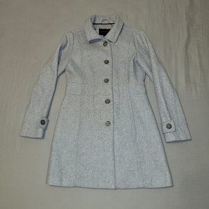 Banana Republic Long Novelty Pea Coat Jacket Trench Wool Collar Single Breast